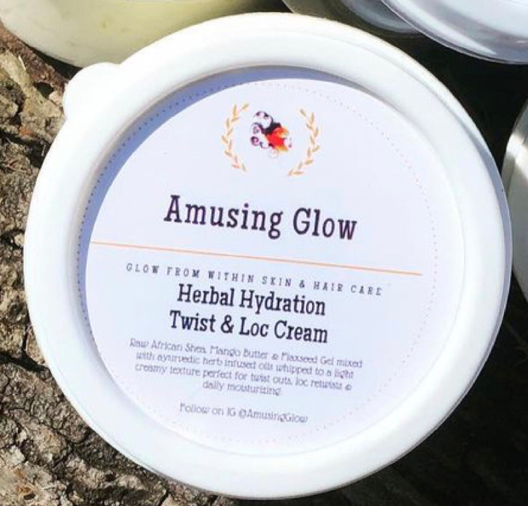 Our Herbal Hydration Twist & Loc Cream really does hydrate and revive your curly coils. Loaded with raw African Shea Butter, Mango butter, Flaxseed and ayurvedic herb infused oils and peppermint essential oil. Perfect from a protective hairstyles, twist outs and daily moisture.